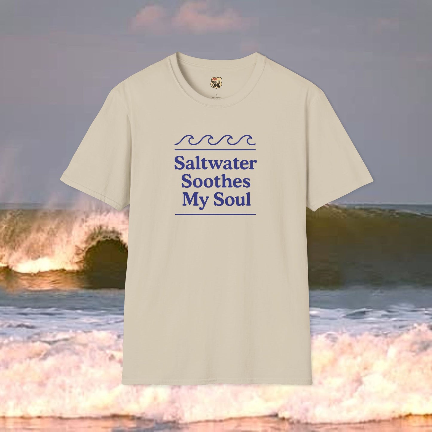 Saltwater Soothes My Soul, Gildan 64000 Softstyle T-Shirt, Comfortable Graphic Tee, Casual Wear, Gift for Him/Her, Everyday Style, Summer Essential