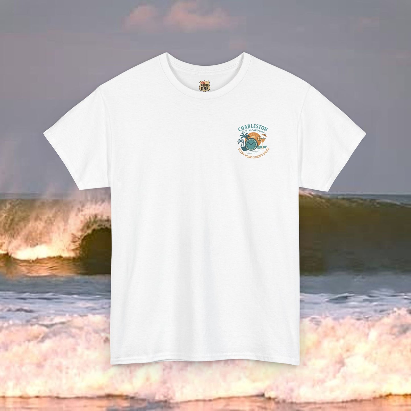 Charleston South Carolina Every Hour Is Happy Hour, Everyday Tees, Gift for Him/Her, Comfortable Fashion, Eco-Friendly