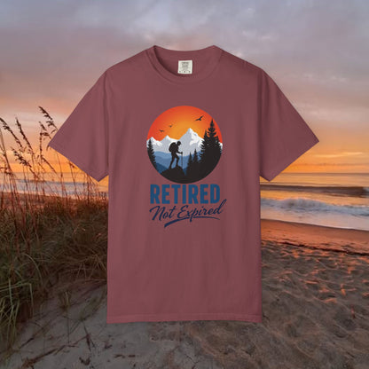 Retired Not Expired, Retirement Gift T-Shirt Dad Birthday tshirt Granddad gift Retired Father Gift Shirt Nature Lover Gift Hiking Tee Outdoors shirt