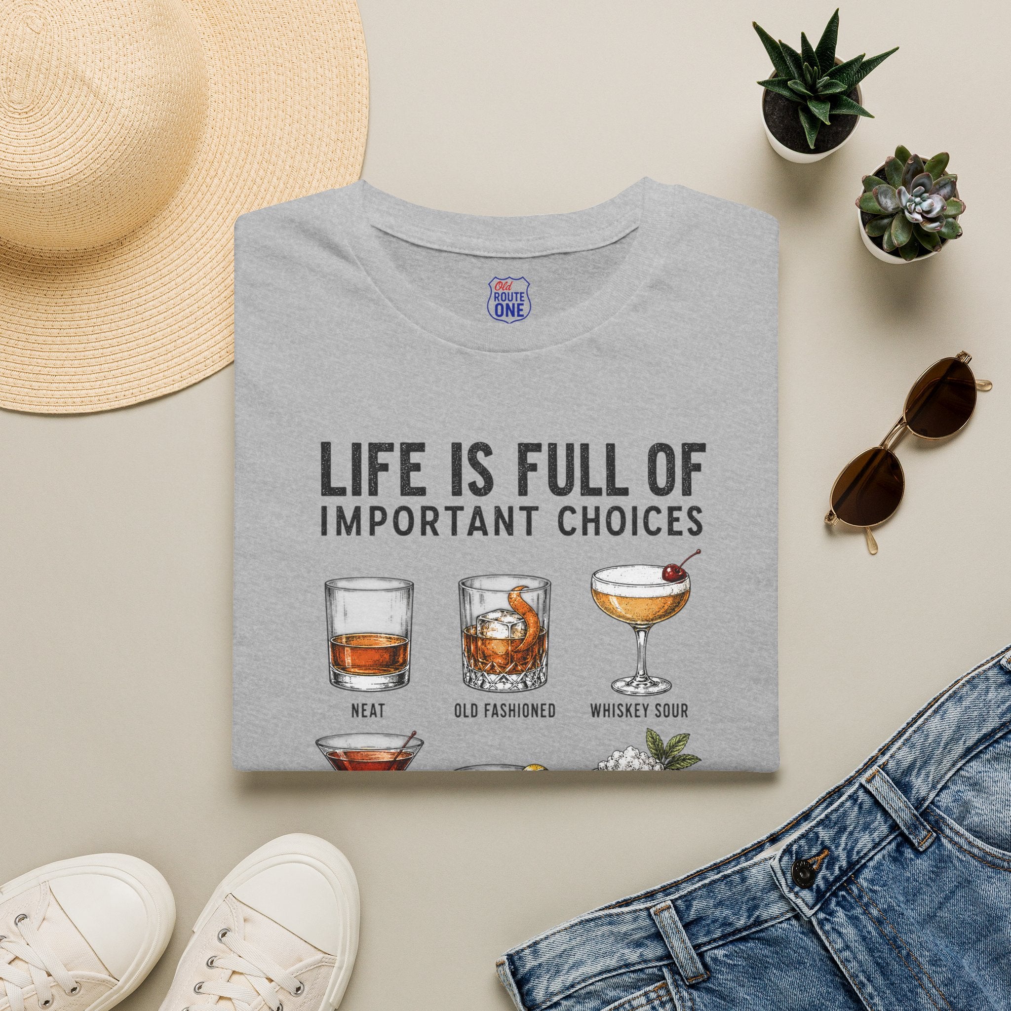 Life Is Full Of Important Choices cocktail T-Shirt