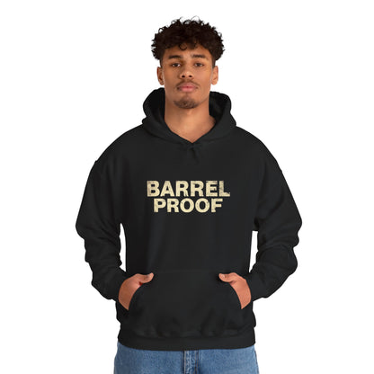 Barrel Proof Hoodie — Vintage Whiskey Label Sweatshirt