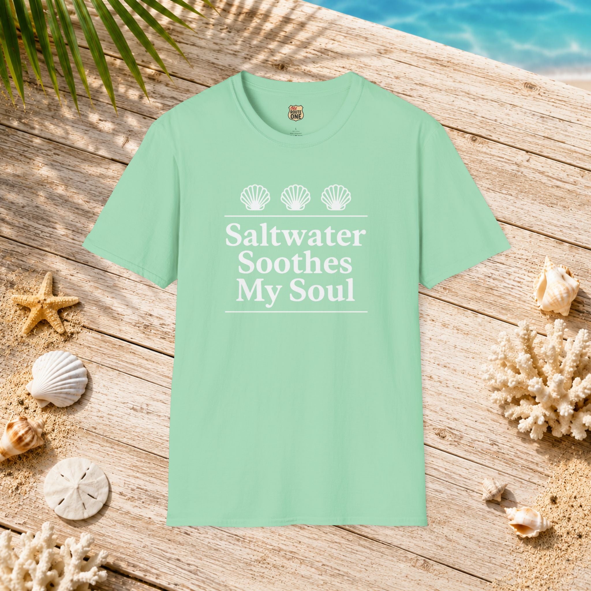 Saltwater Soothes My Soul shell t-shirt