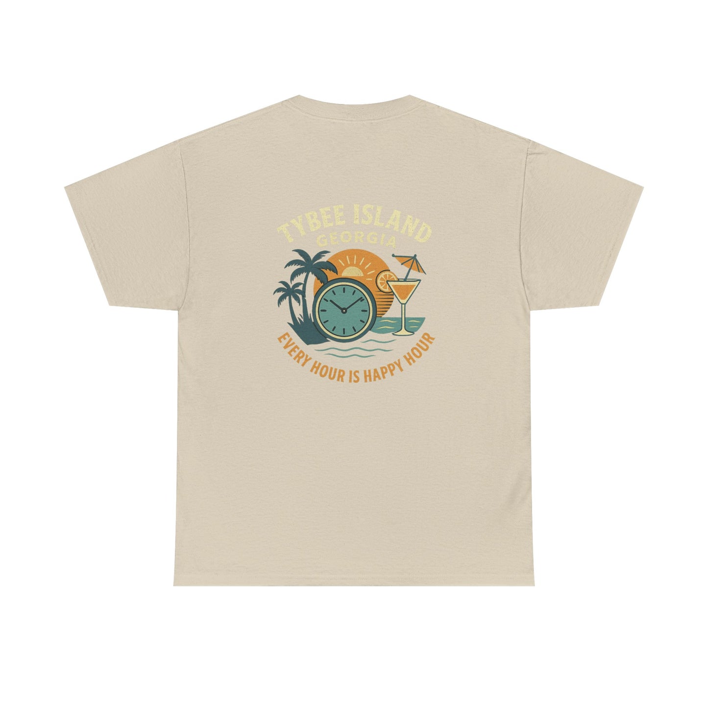 Tybee Island Georgia Vacation Every Hour Is Happy Hour, Everyday Tees, Gift for Him/Her, Comfortable Fashion, Eco-Friendly