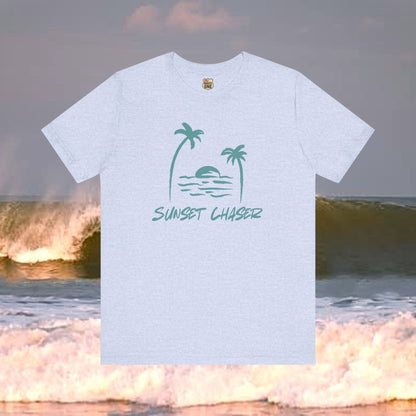 Sunset Chaser T-shirt Tropical Beach Design, Coastal Freedom Collection