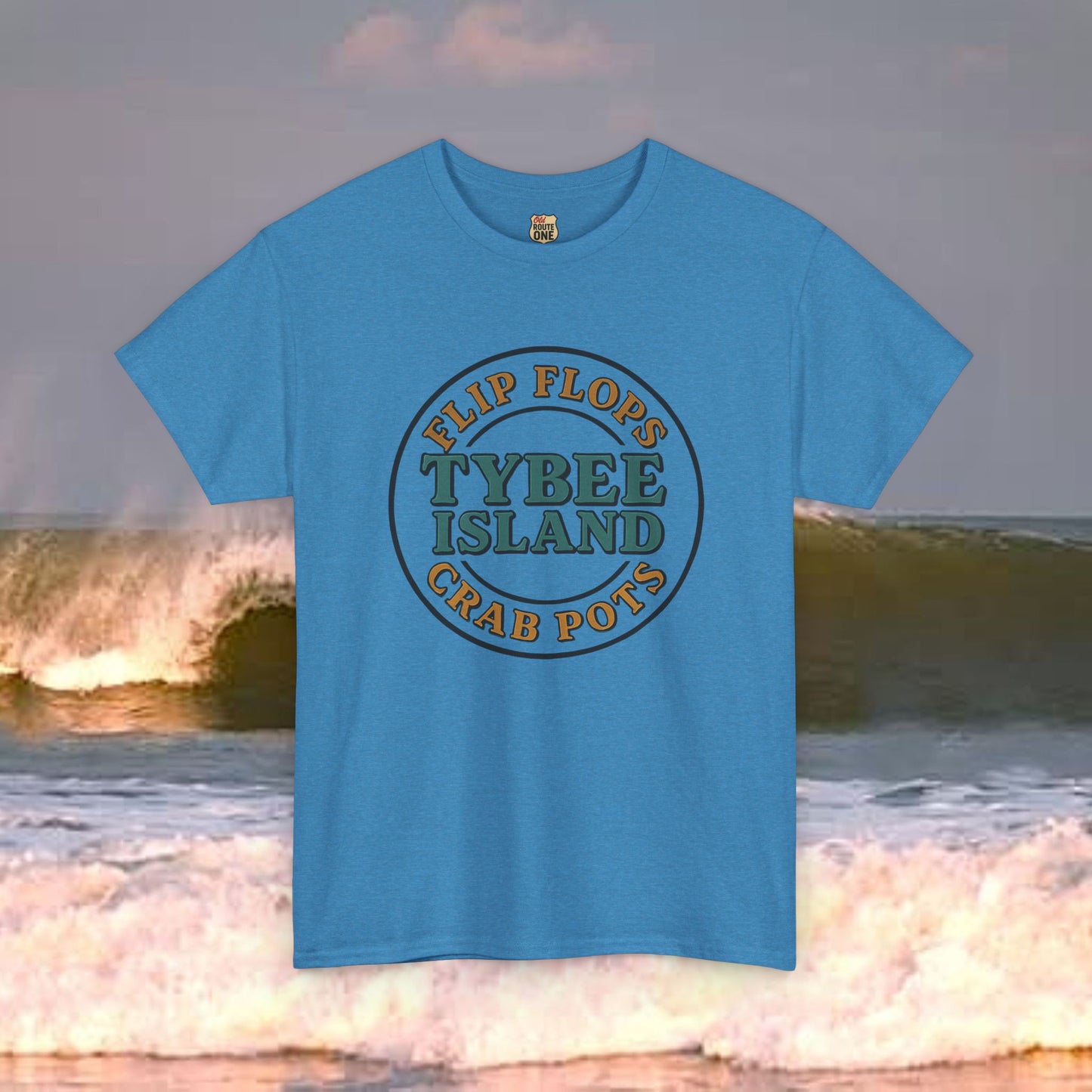 Tybee Island Flip Flops and Crab Pots , Everyday Tees, Gift for Him/Her, Comfortable Fashion, Eco-Friendly