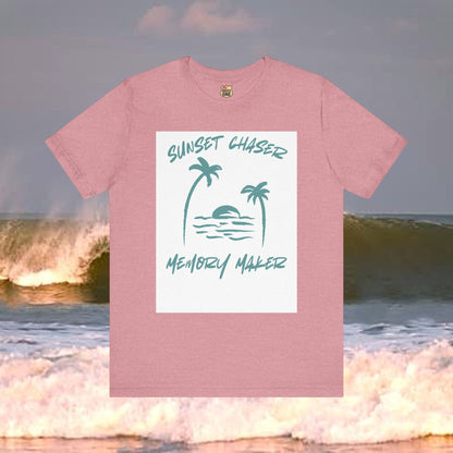 Sunset Chaser Memory Maker T-shirt Tropical Beach Design, Coastal Freedom Collection