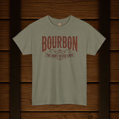 Bourbon The Hunt Never Ends T-shirt