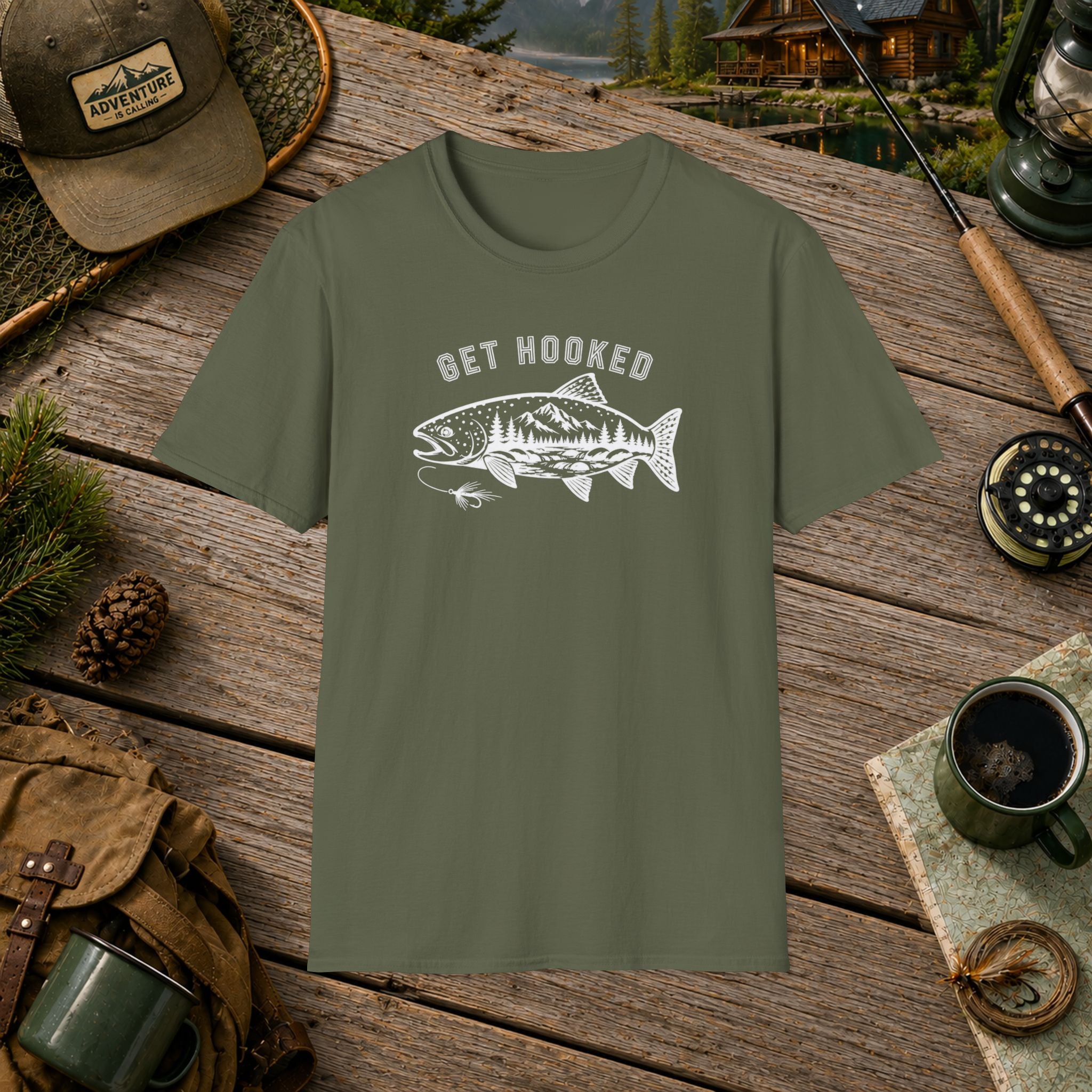 Get Hooked fishing T-Shirt