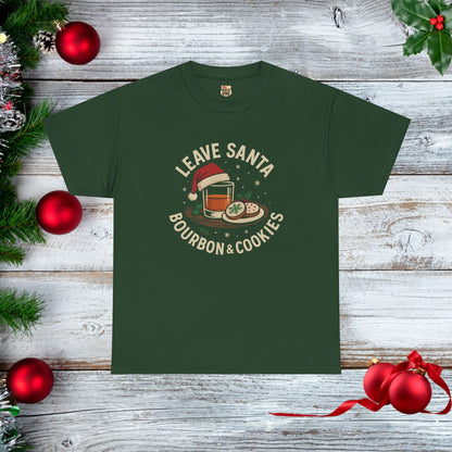 Santa Bourbon & Cookies Unisex Tee