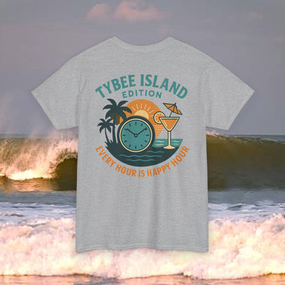 Tybee Island Edition Every Hour Is Happy Hour, Everyday Tees, Gift for Him/Her, Comfortable Fashion, Eco-Friendly
