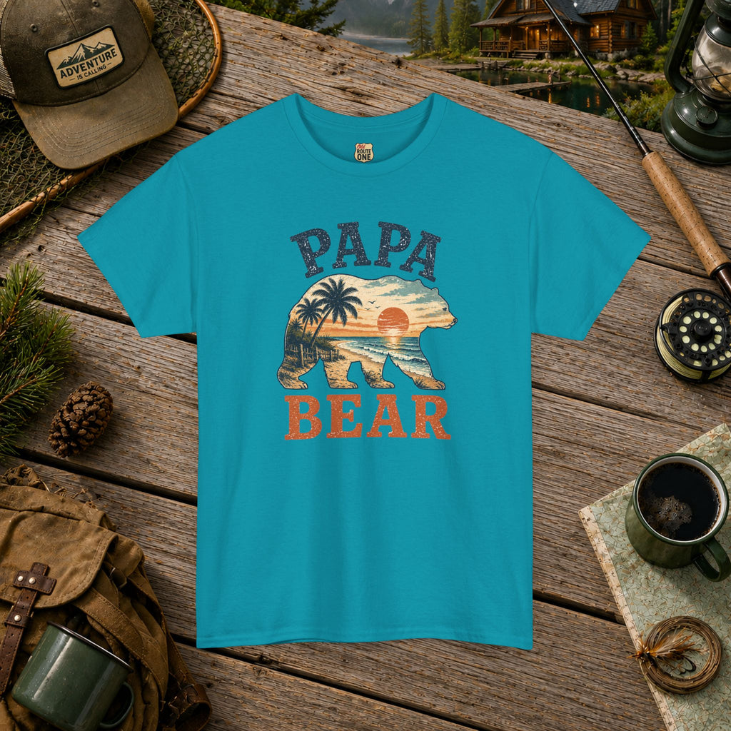 Papa Bear T-Shirt beach scene