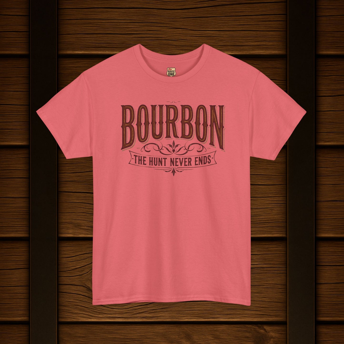 Bourbon The Hunt Never Ends T-shirt