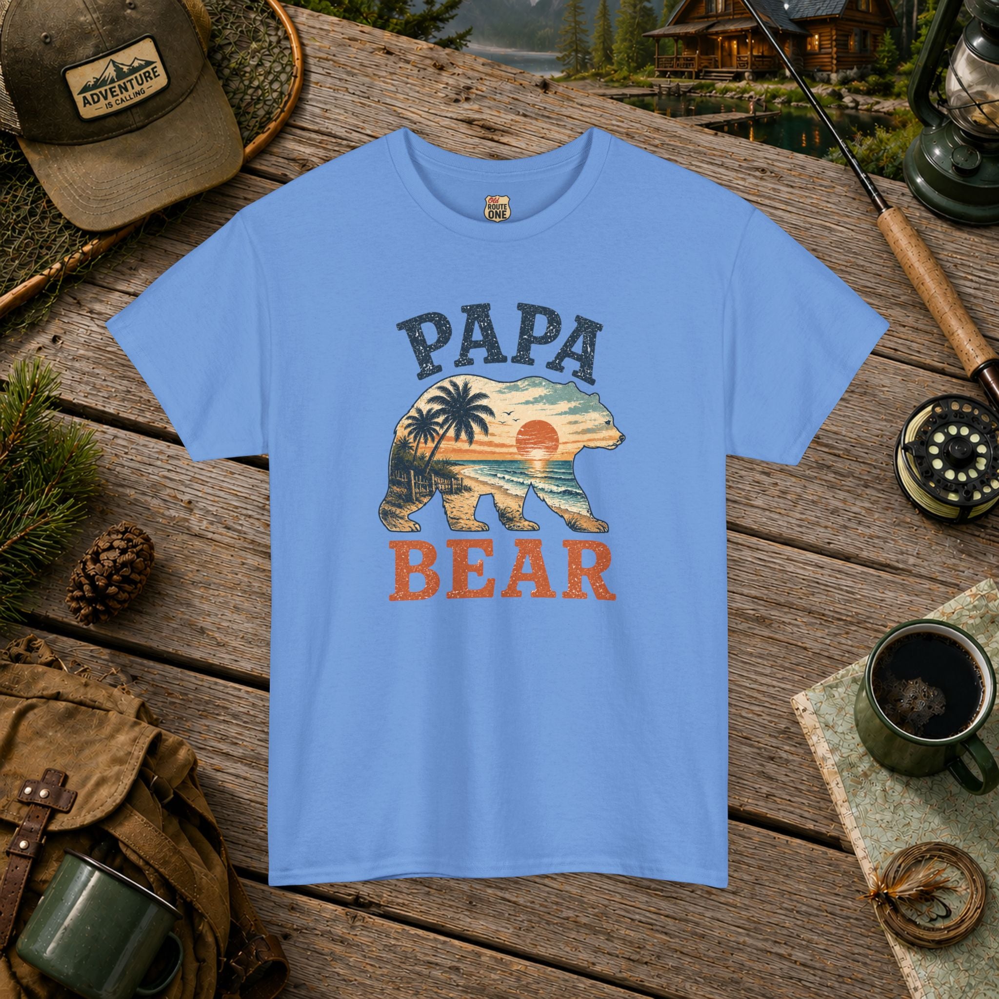 Papa Bear T-Shirt beach scene