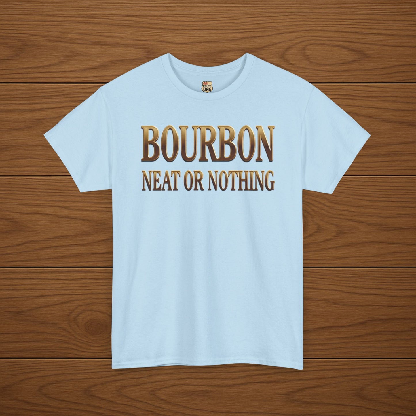 Bourbon Neat or Nothing Cotton T-shirt, Stylish Casual Wear, Gift for Whiskey Enthusiasts, Perfect for Parties & Celebrations