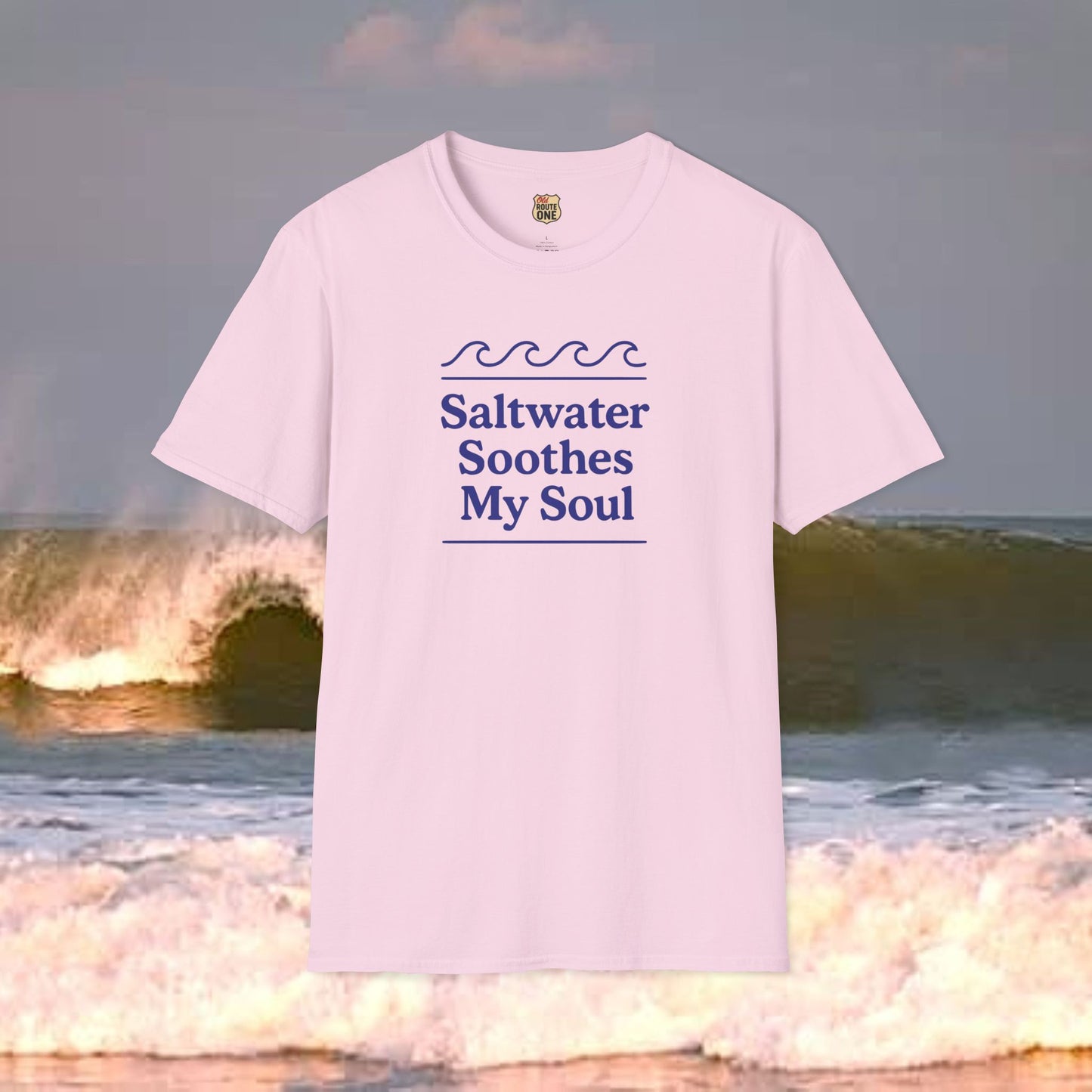 Saltwater Soothes My Soul, Gildan 64000 Softstyle T-Shirt, Comfortable Graphic Tee, Casual Wear, Gift for Him/Her, Everyday Style, Summer Essential