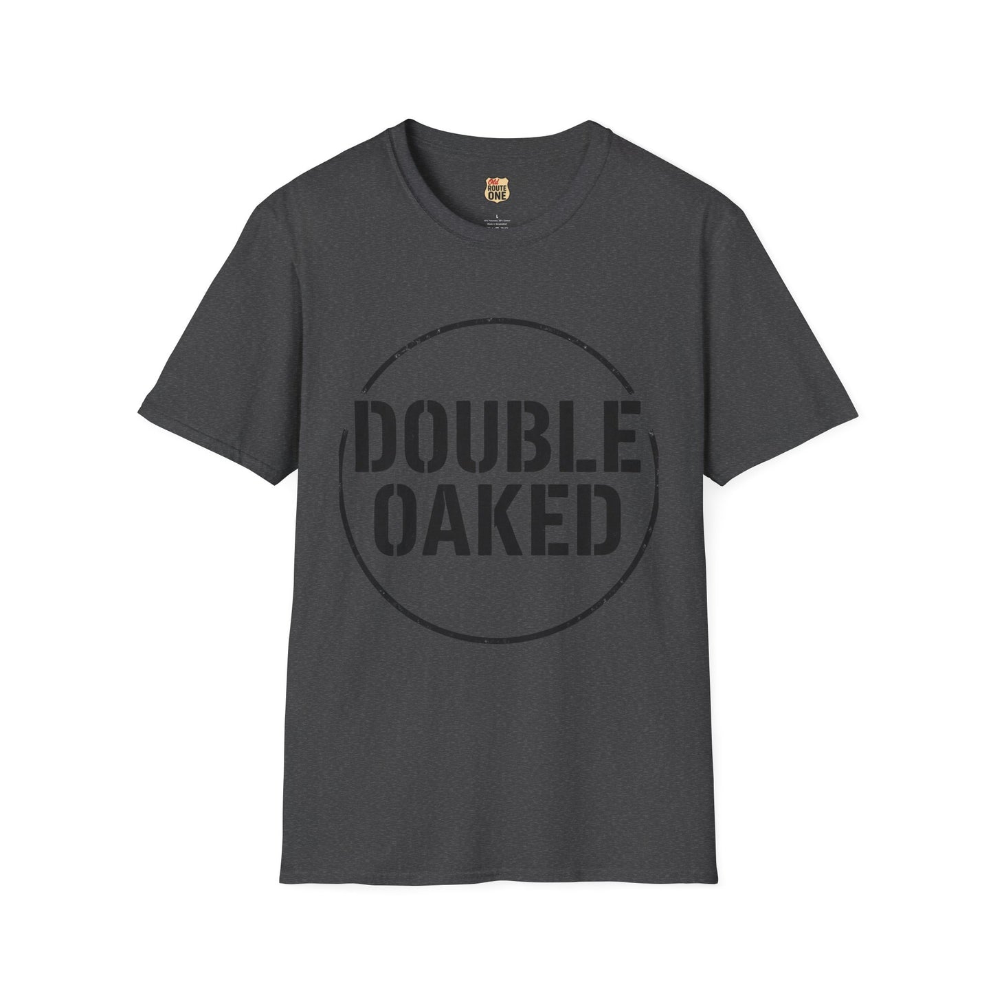 DOUBLE OAKED, Bourbon, Graphic T-shirt, Tee, Casual Gift, Unisex Apparel