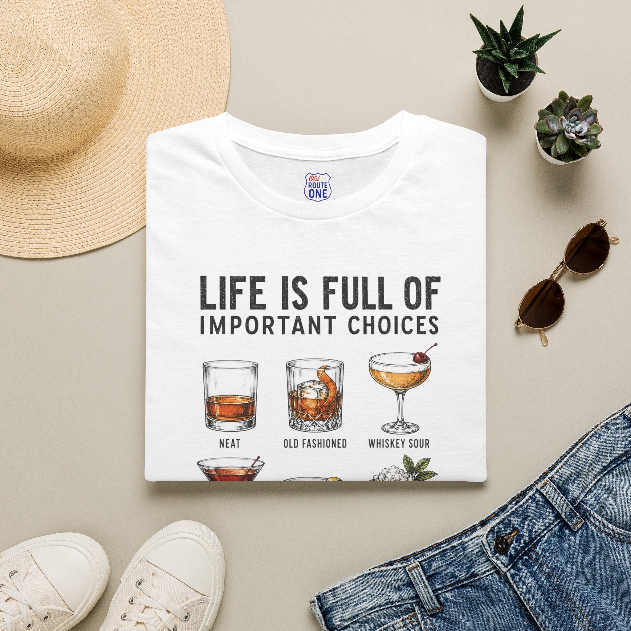Life Is Full Of Important Choices cocktail T-Shirt