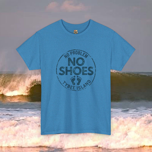 Tybee Island No Shoes No Problem, Everyday Tees, Gift for Him/Her, Comfortable Fashion, Eco-Friendly