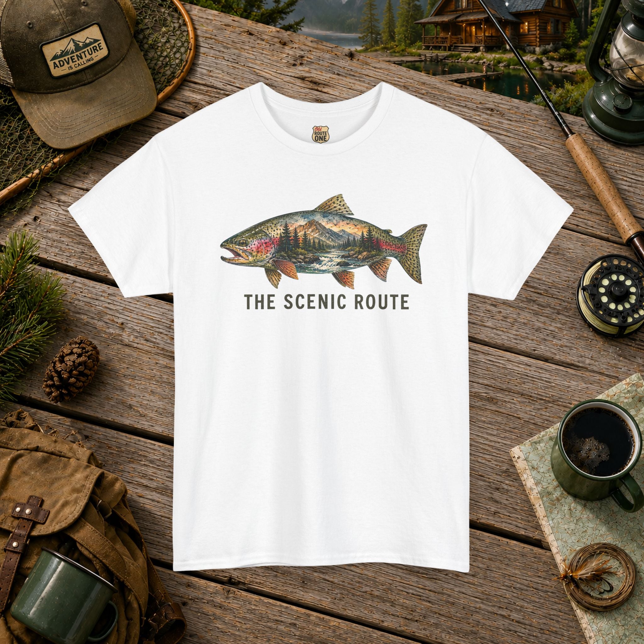 Scenic Route Trout Fishing T‑Shirt