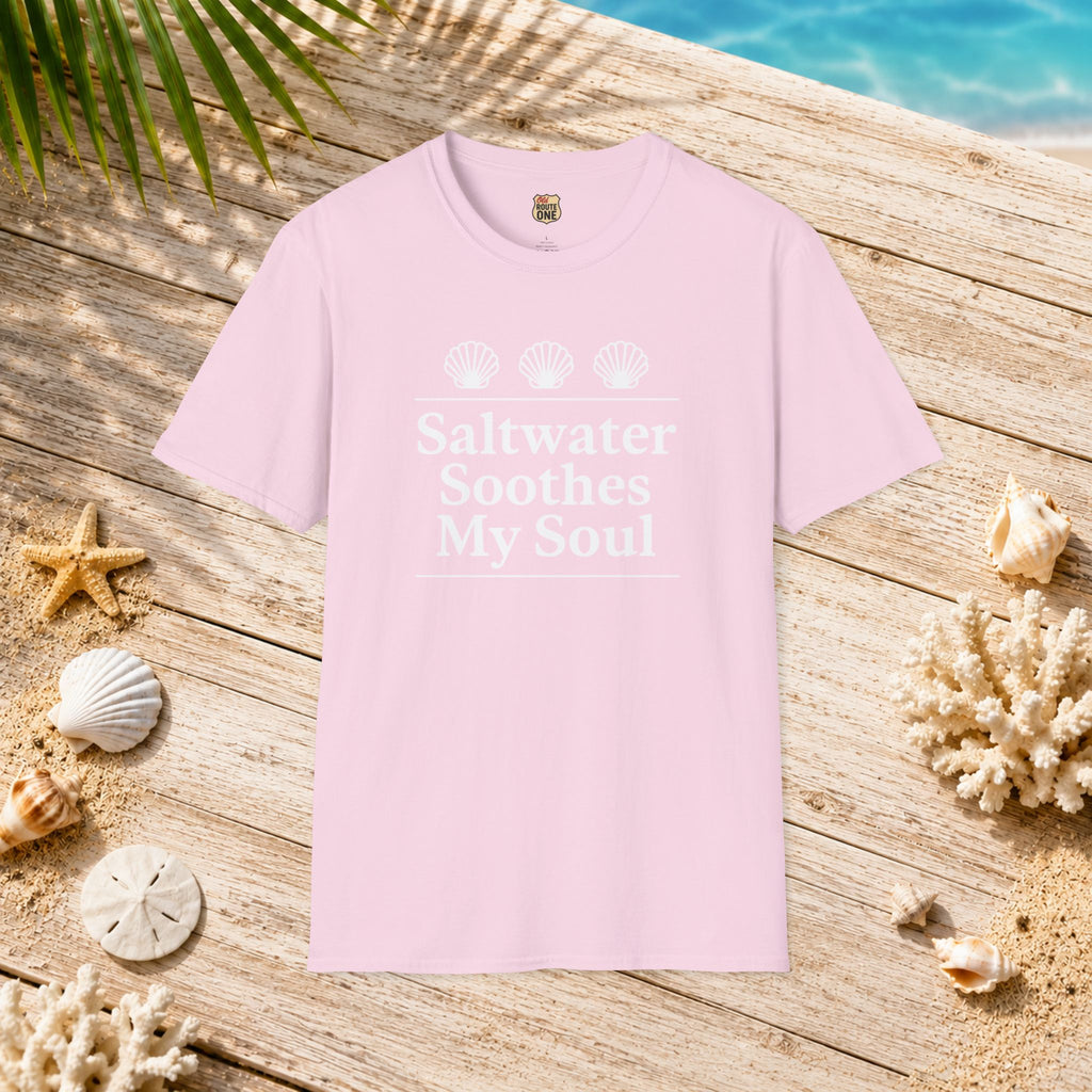 Saltwater Soothes My Soul shell t-shirt