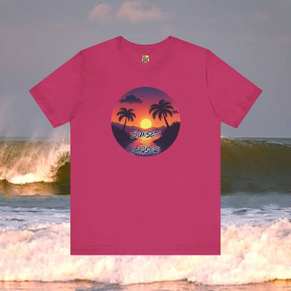 Sunset Chaser T-shirt,  tropical palms, comfy cozy beach shirt