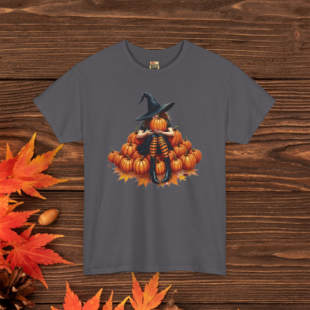 Peeking Witch & Pumpkin Tee
