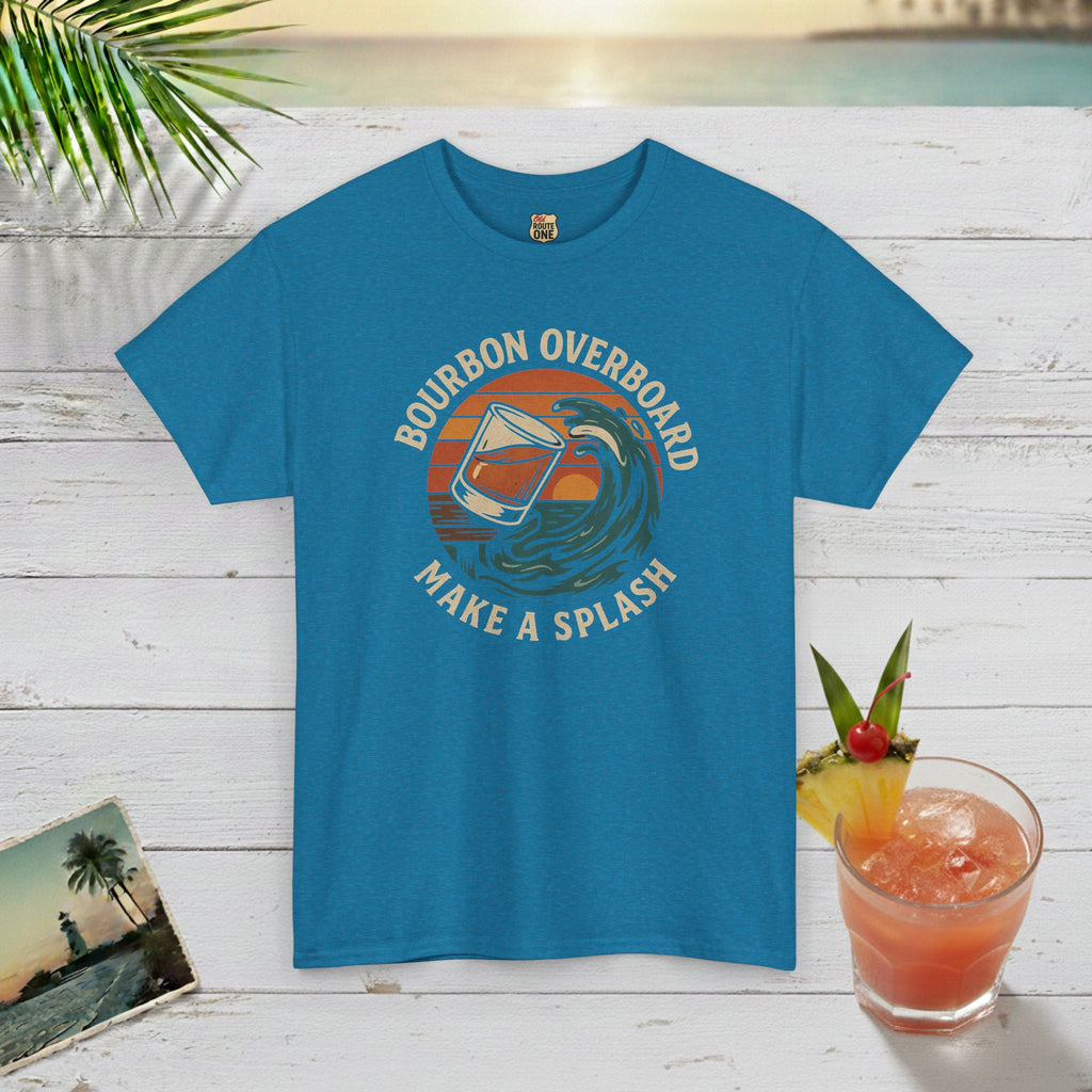 MAKE A SPLASH with BOURBON OVERBOARD T-shirt