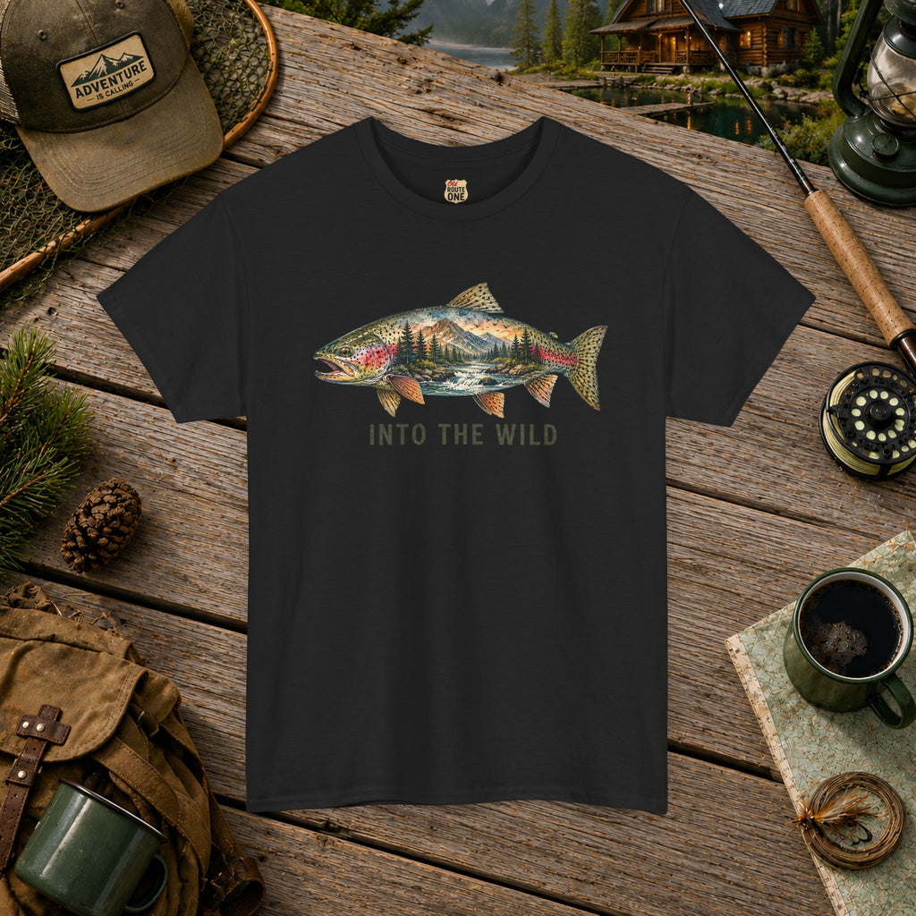 Into The Wild Trout T-Shirt – Fishing Nature Tee