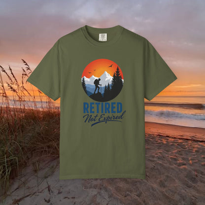 Retired Not Expired, Retirement Gift T-Shirt Dad Birthday tshirt Granddad gift Retired Father Gift Shirt Nature Lover Gift Hiking Tee Outdoors shirt