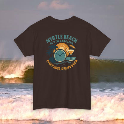 Myrtle Beach South Carolina Every Hour Is Happy Hour, Everyday Tees, Gift for Him/Her, Comfortable Fashion, Eco-Friendly