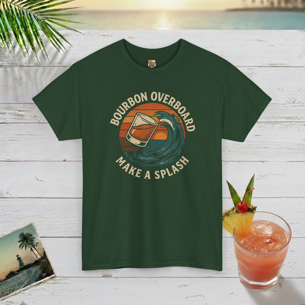 MAKE A SPLASH with BOURBON OVERBOARD T-shirt