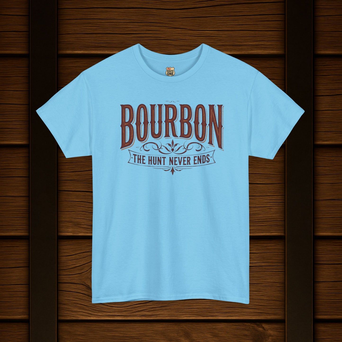 Bourbon The Hunt Never Ends T-shirt