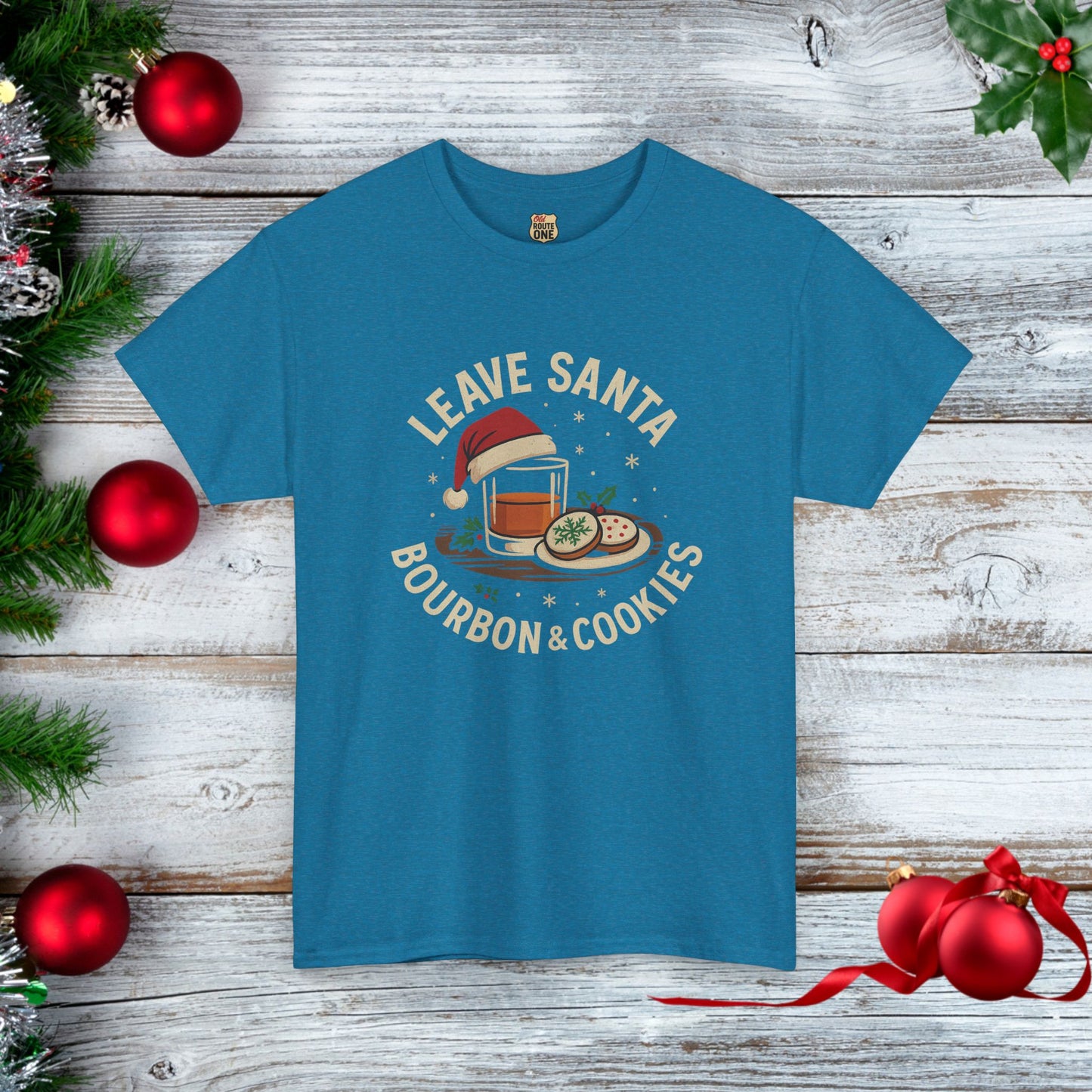 Santa Bourbon & Cookies Unisex Tee