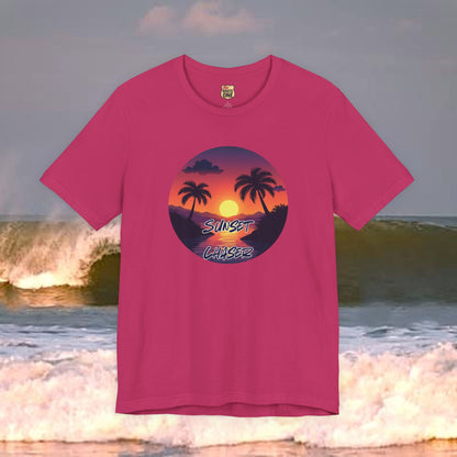 Sunset Chaser T-shirt,  tropical palms, comfy cozy beach shirt