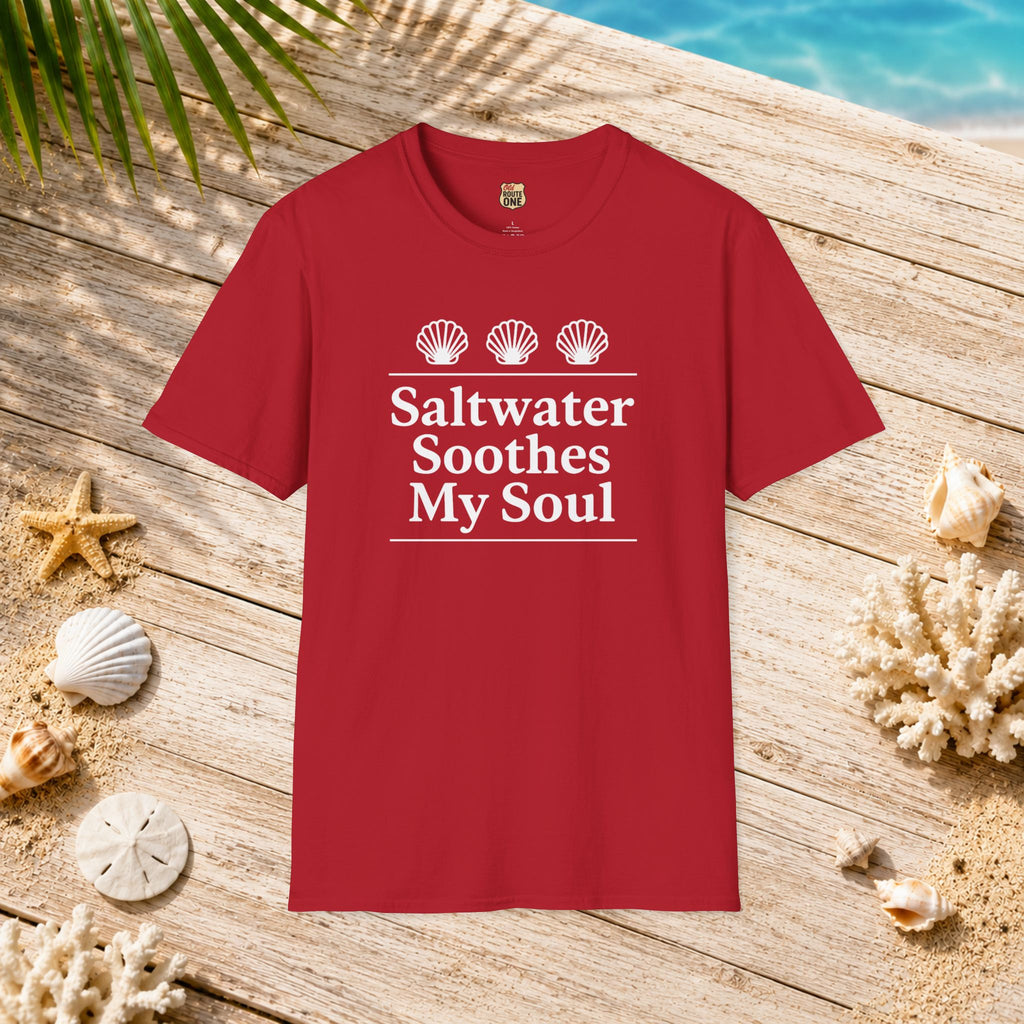 Saltwater Soothes My Soul shell t-shirt