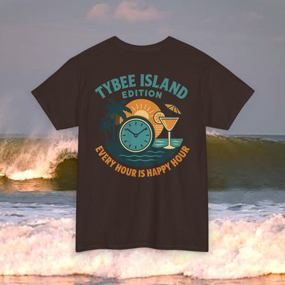 Tybee Island Edition Every Hour Is Happy Hour, Everyday Tees, Gift for Him/Her, Comfortable Fashion, Eco-Friendly