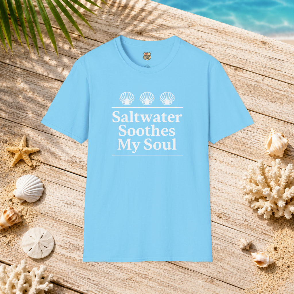 Saltwater Soothes My Soul shell t-shirt