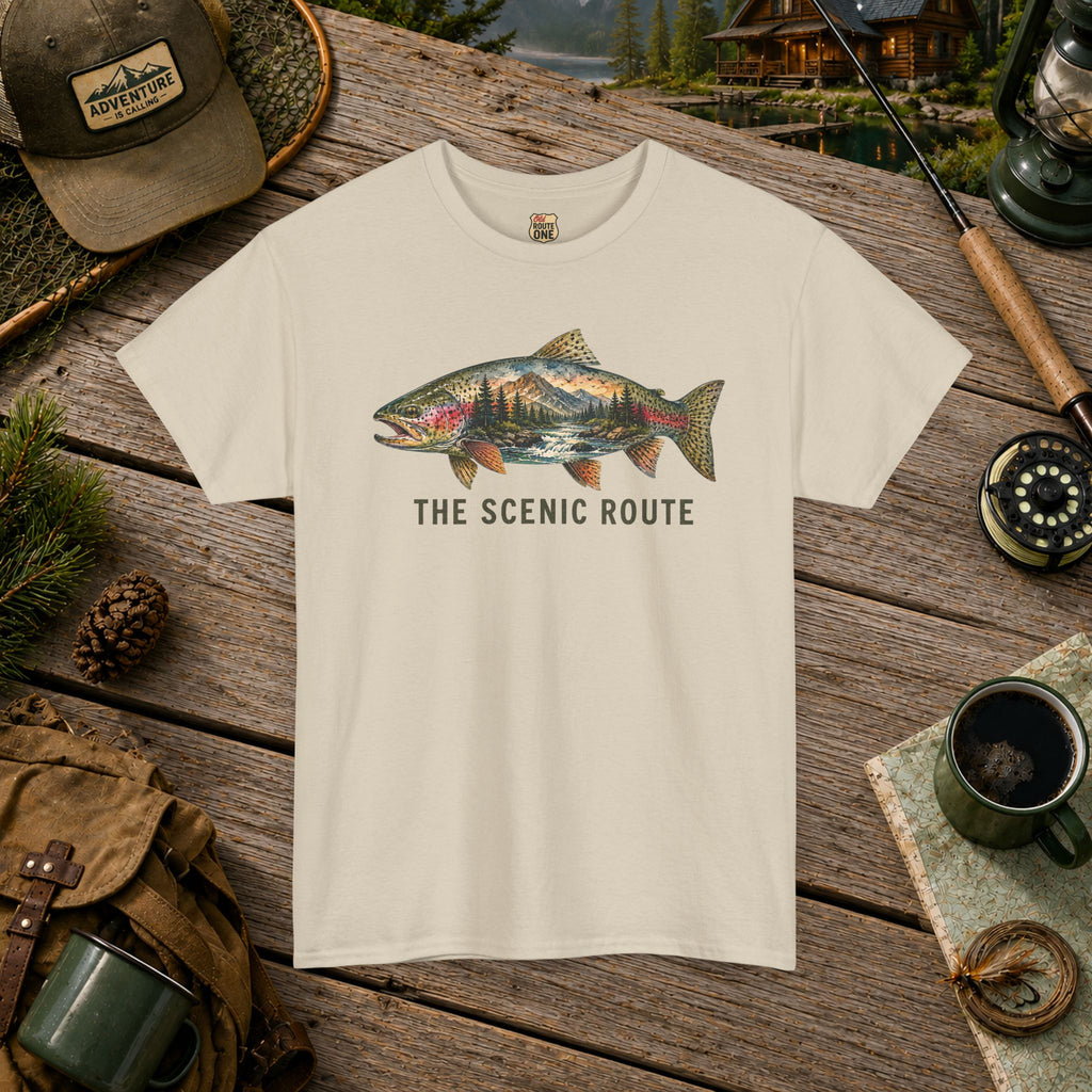 Scenic Route Trout Fishing T‑Shirt