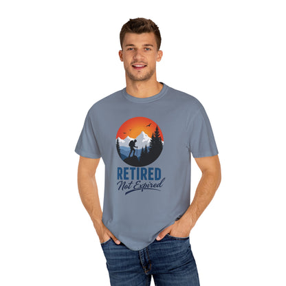 Retired Not Expired, Retirement Gift T-Shirt Dad Birthday tshirt Granddad gift Retired Father Gift Shirt Nature Lover Gift Hiking Tee Outdoors shirt