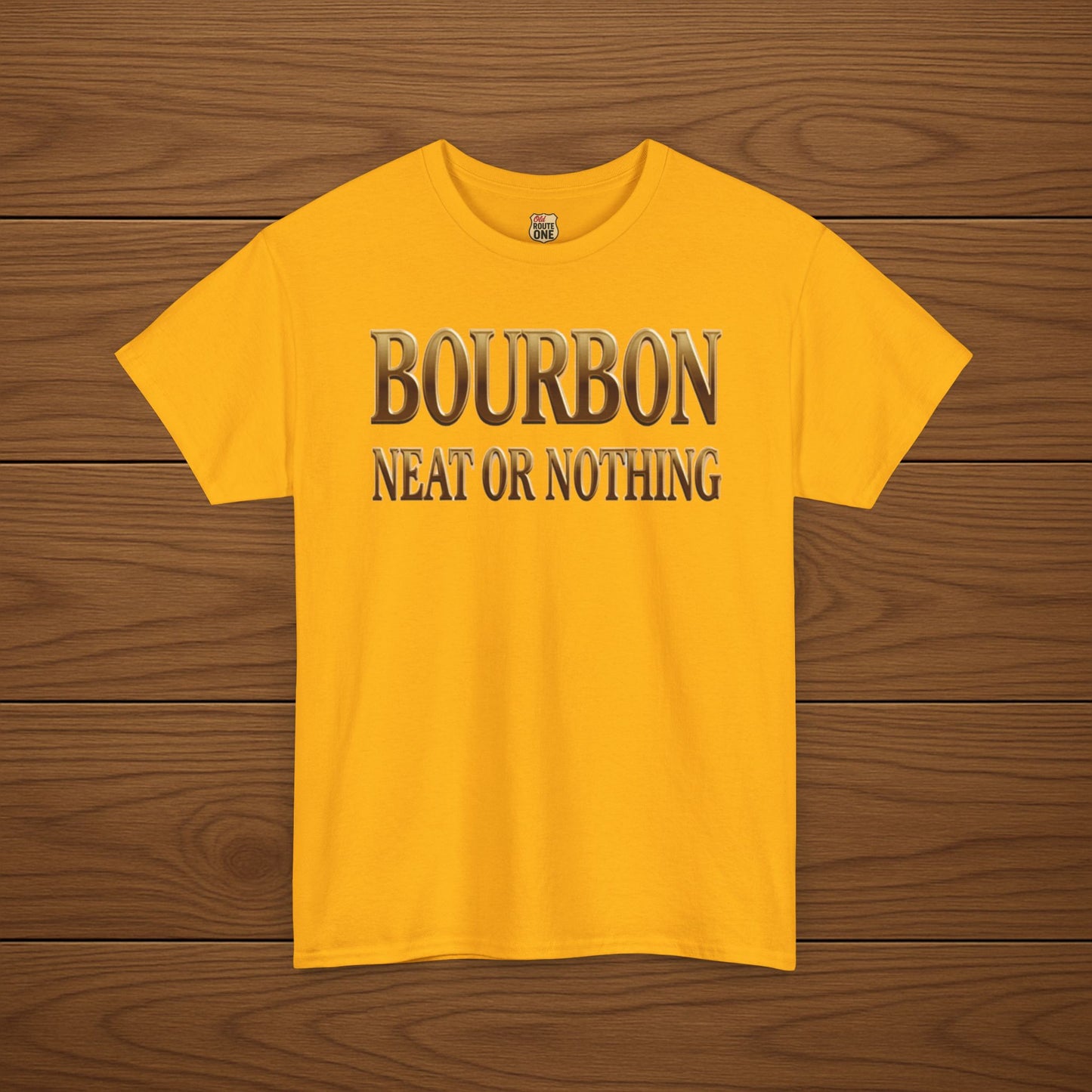 Bourbon Neat or Nothing Cotton T-shirt, Stylish Casual Wear, Gift for Whiskey Enthusiasts, Perfect for Parties & Celebrations