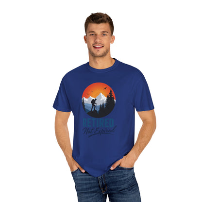 Retired Not Expired, Retirement Gift T-Shirt Dad Birthday tshirt Granddad gift Retired Father Gift Shirt Nature Lover Gift Hiking Tee Outdoors shirt