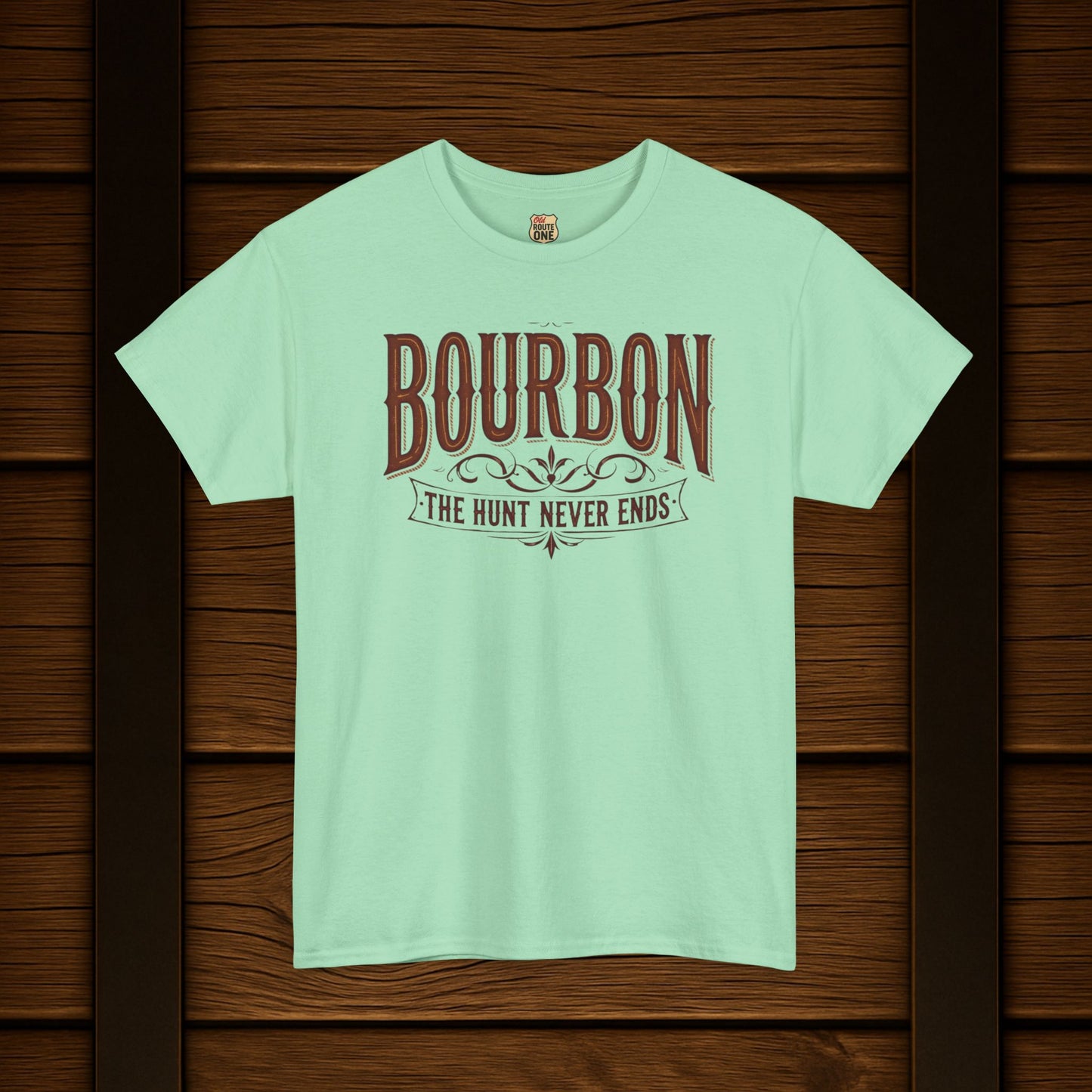 Bourbon The Hunt Never Ends T-shirt