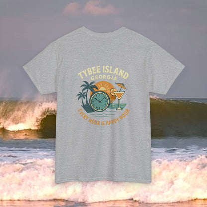 Tybee Island Georgia Vacation Every Hour Is Happy Hour, Everyday Tees, Gift for Him/Her, Comfortable Fashion, Eco-Friendly