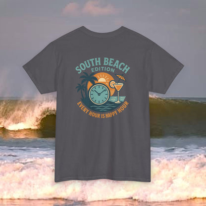South Beach Edition Every Hour Is Happy Hour, Everyday Tees, Gift for Him/Her, Comfortable Fashion, Eco-Friendly