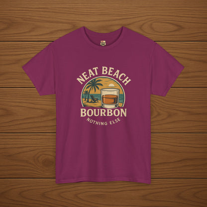 NEAT BEACH Cotton T-shirt, Stylish Casual Wear, Gift for Whiskey Enthusiasts, Perfect for Parties & Celebrations