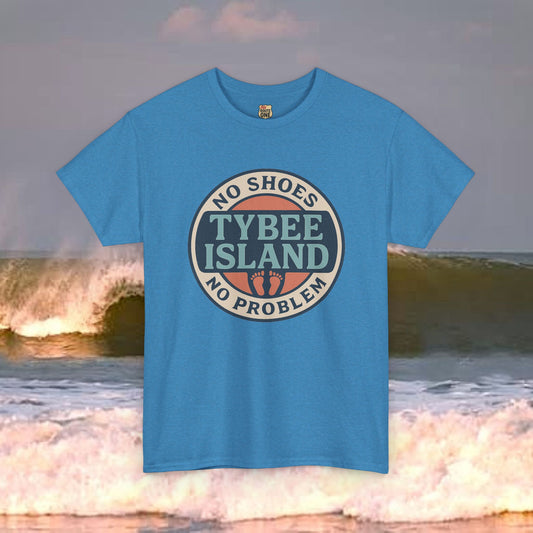 Tybee Island No Shoes No Problem , Everyday Tees, Gift for Him/Her, Comfortable Fashion, Eco-Friendly