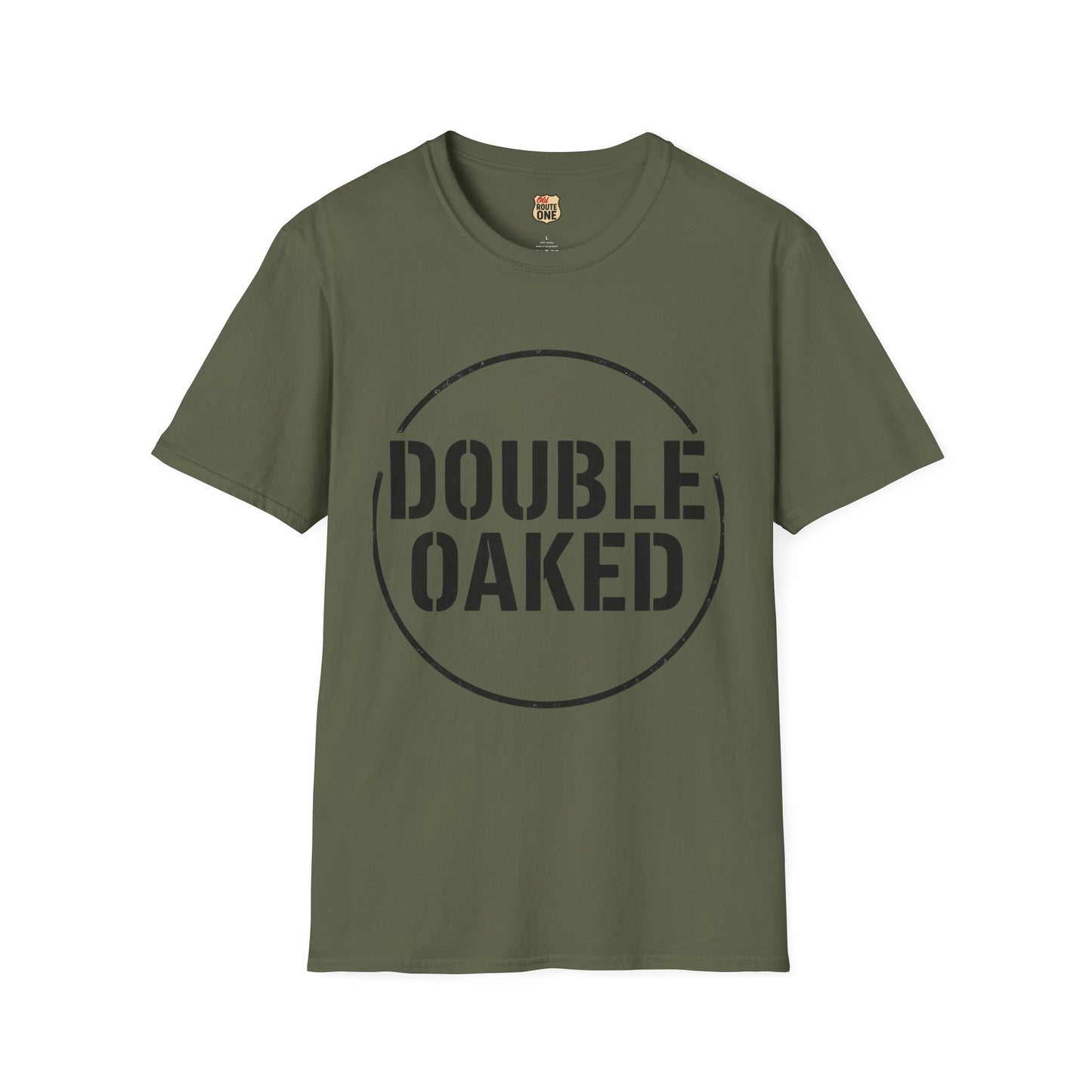 DOUBLE OAKED, Bourbon, Graphic T-shirt, Tee, Casual Gift, Unisex Apparel