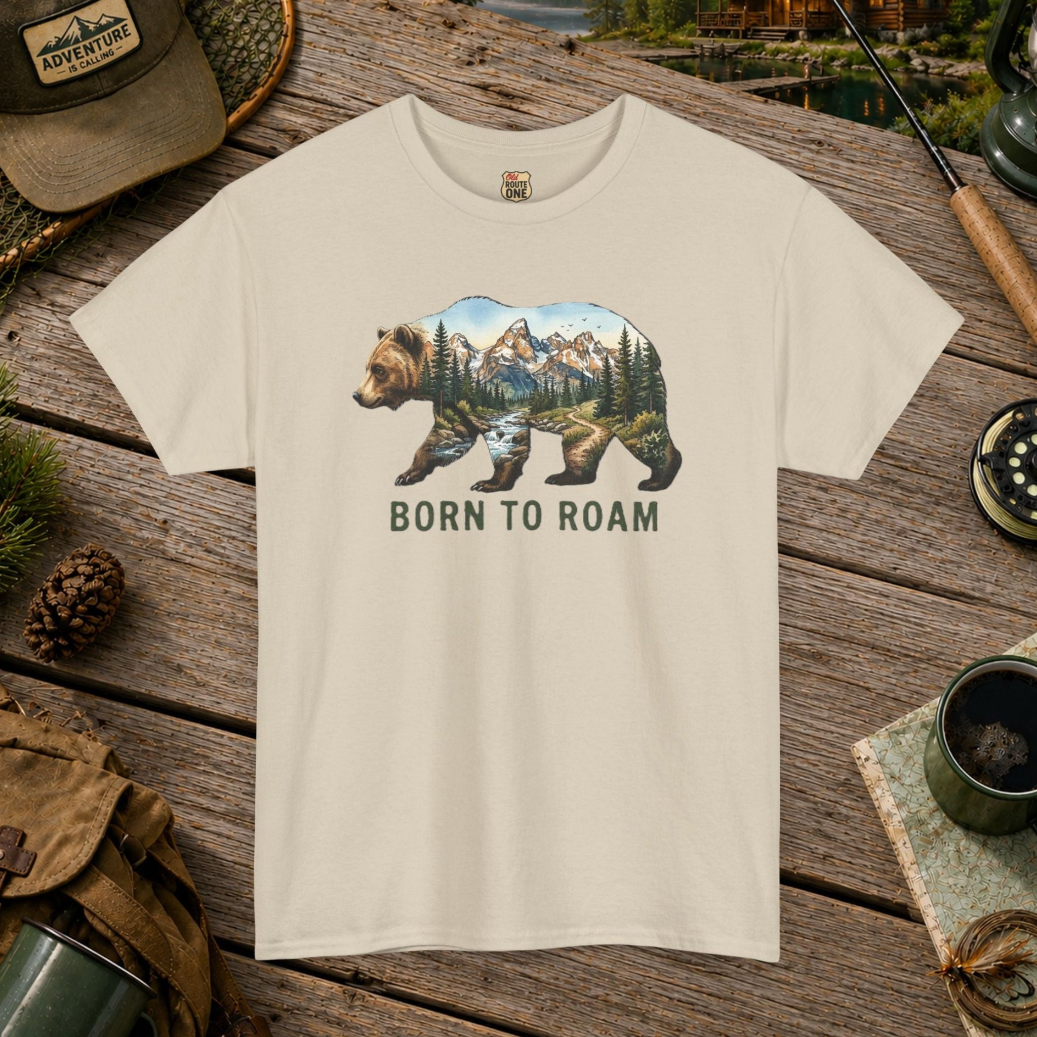Born To Roam Bear T-shirt