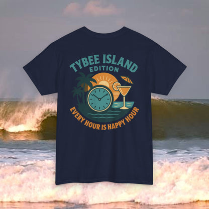 Tybee Island Edition Every Hour Is Happy Hour, Everyday Tees, Gift for Him/Her, Comfortable Fashion, Eco-Friendly