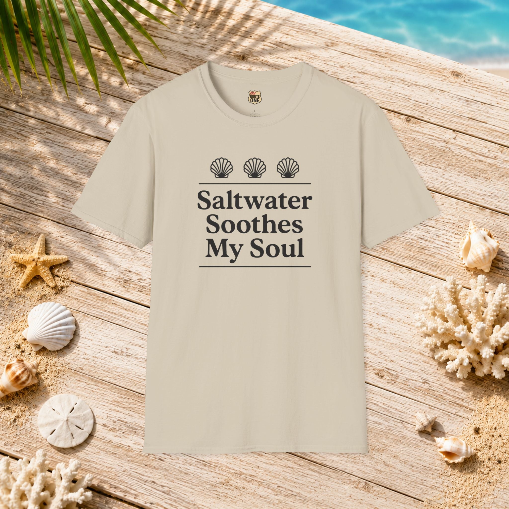 Saltwater Soothes My Soul shell t-shirt